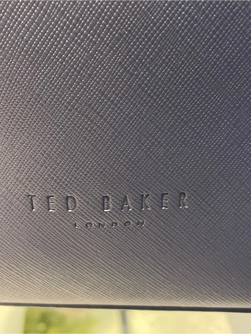 Ted Baker Navy Saffiano Leather Tote Bag